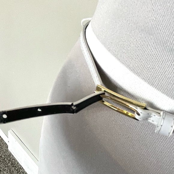 CARMEN Marc Valvo | Gray White Striped Sleeveless Sheath Dress ~Small - Picture 6 of 10